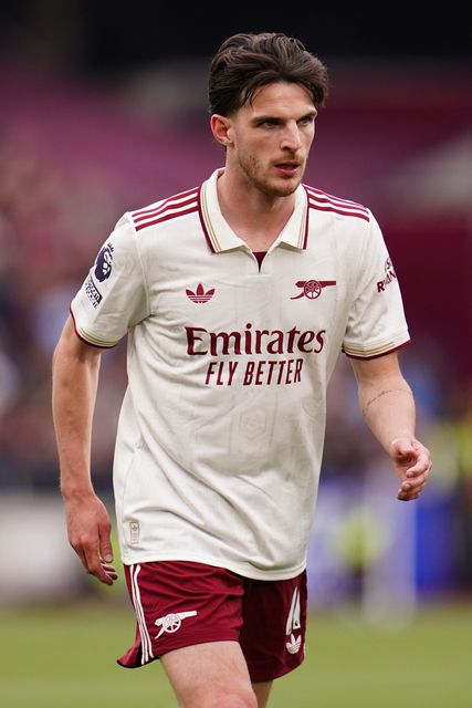 Declan Rice of Arsenal during the Premier League match West Ham United vs Arsenal at London Stadium, London, United Kingdom on 10 May 2026

(Photo by Harvey Murphy/News Images)