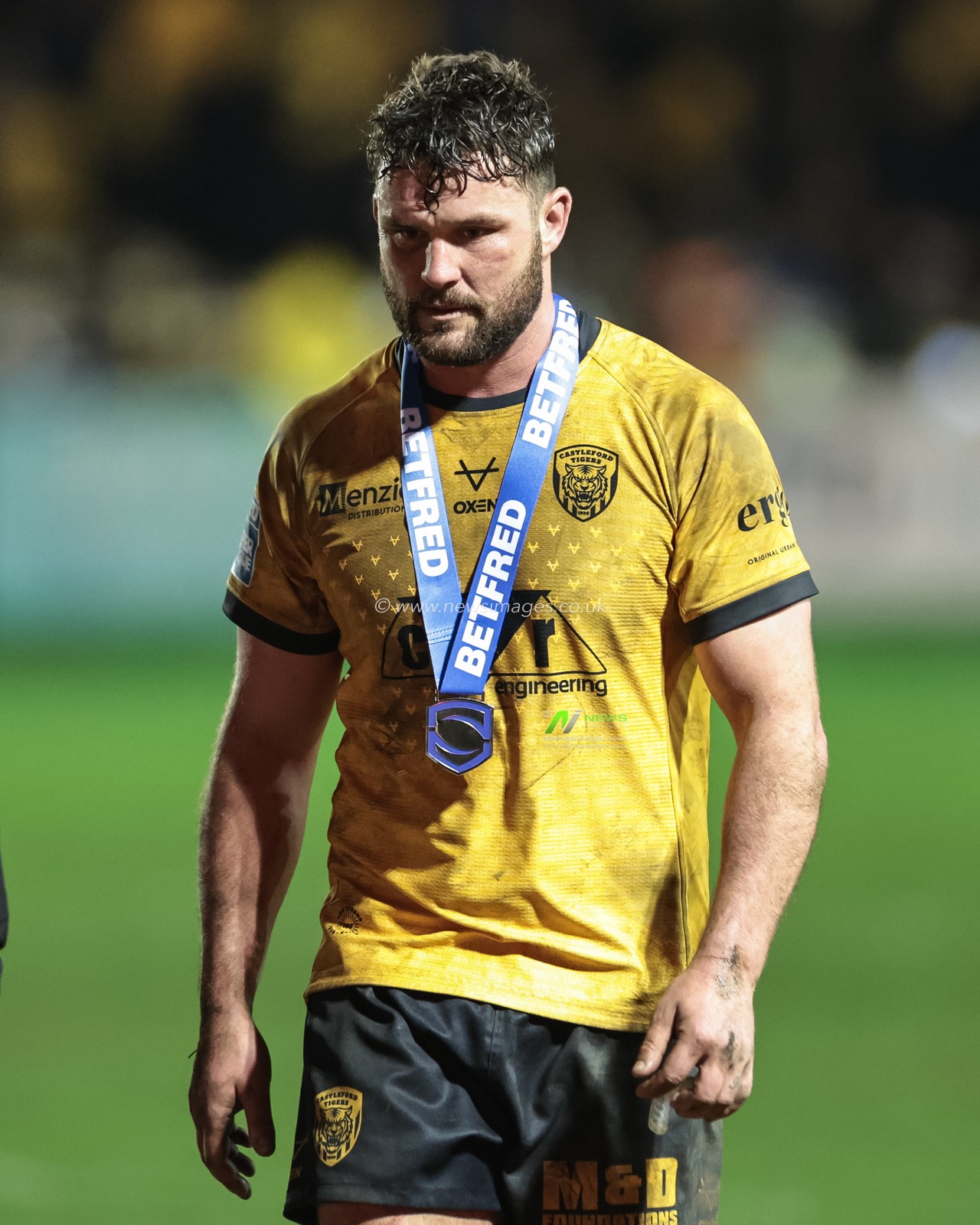 Betfred player of the game Joe Stimson of Castleford Tigers during the Betfred Super League Round 3 match Castleford Tigers vs Huddersfield Giants at OneBore Stadium, Castleford, Untied Kingdom on 27 February 2026

(Photo by Mark Cosgrove/News Images)