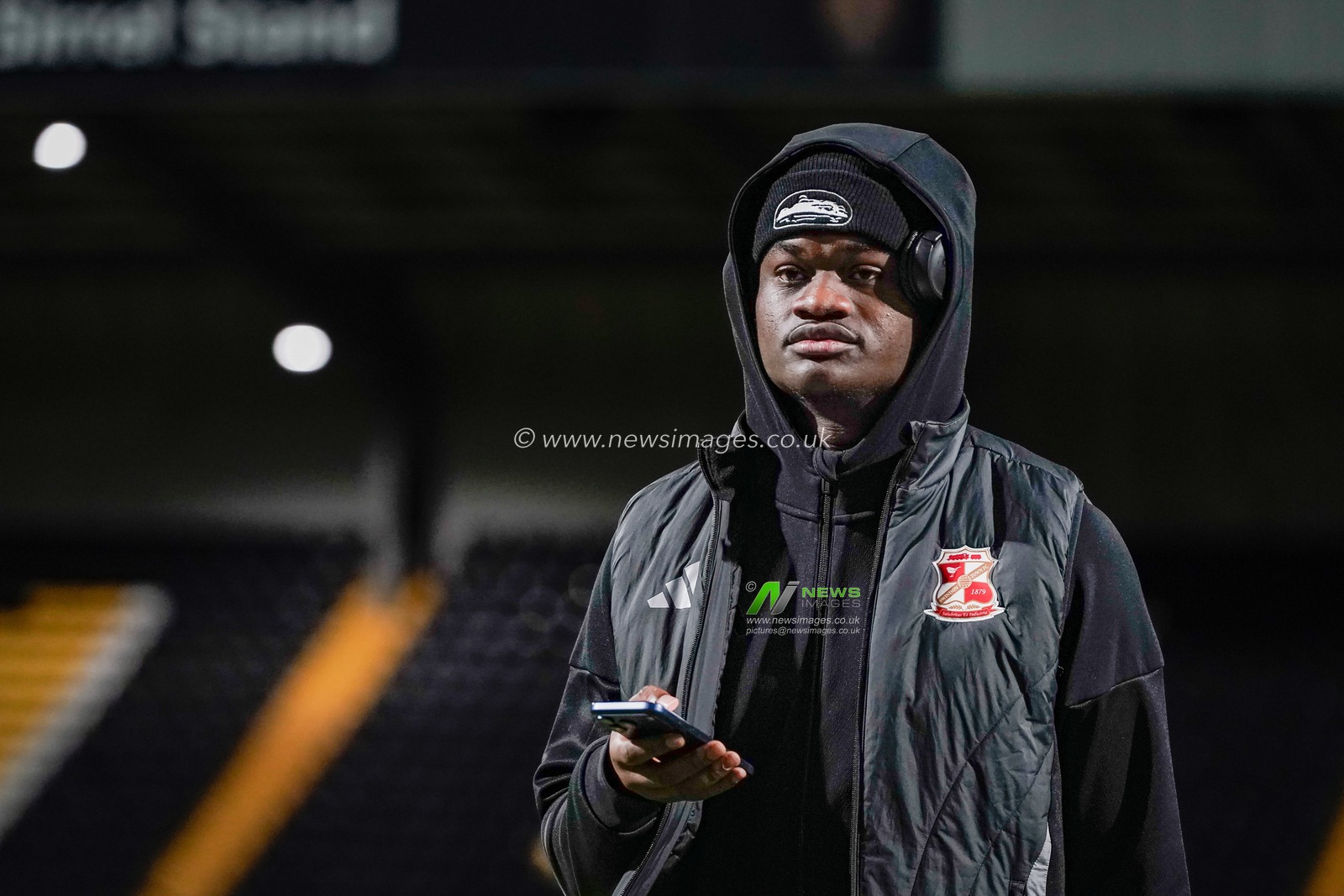 Filozofe Mabete of Swindon Town inspects the pitch prior to kick off during the Sky Bet League Two match Notts County vs Swindon Town at Meadow Lane, Nottingham, United Kingdom on 27 January 2026

(Photo by Maynard Manyowa/News Images)
