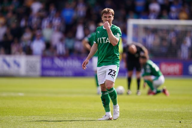 Ben Osborn of Stockport County during the Sky Bet League One Playoffs Semi-Final match Stevenage vs Stockport County at Lamex Stadium, Stevenage, United Kingdom on 09 May 2026

(Photo by Harvey Murphy/News Images)