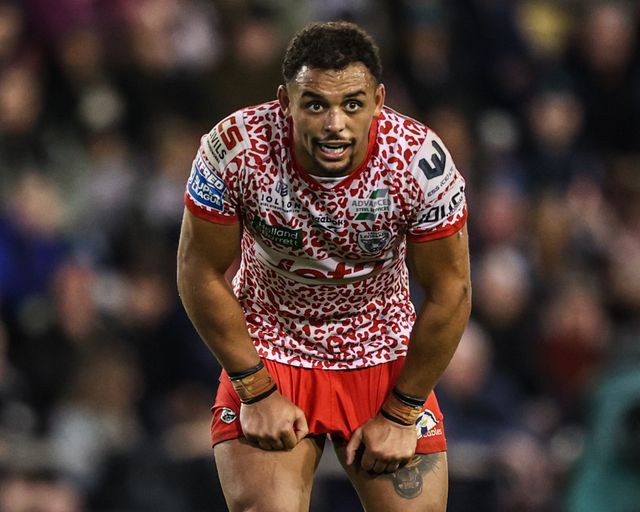 Umyla Hanley of Leigh Leopards during the Betfred Super League play-off Eliminator 1 match Leigh Leopards vs Wakefield Trinity at Progress With Unity Stadium, Leigh, United Kingdom, 26th September 2025

(Photo by Alfie Cosgrove/News Images)