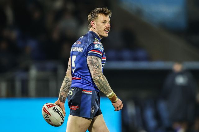 Tom Johnstone of Wakefield Trinity during the Betfred Super League round 5 match Wakefield Trinity vs Leigh Leopards at DIY Kitchens Stadium, Wakefield, United Kingdom on 20 March 2026

(Photo by Alfie Cosgrove/News Images)