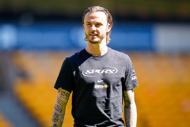 James Maddison of Tottenham Hotspur inspects the pitch prior to kick off during the Premier League match Wolverhampton Wanderers vs Tottenham Hotspur at Molineux, Wolverhampton, United Kingdom on 25 April 2026

(Photo by Maynard Manyowa/News Images)