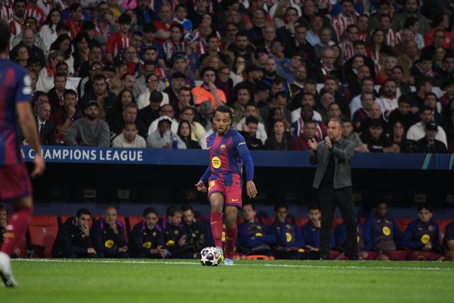 Jules Koundé of FC Barcelona during the UEFA Champions League Quarter Finals match Atletico Madrid vs Barcelona at Riyadh Air Metropolitano, Madrid, Spain on 14 April 2026

(Photo by Samuel Carreno/News Images)