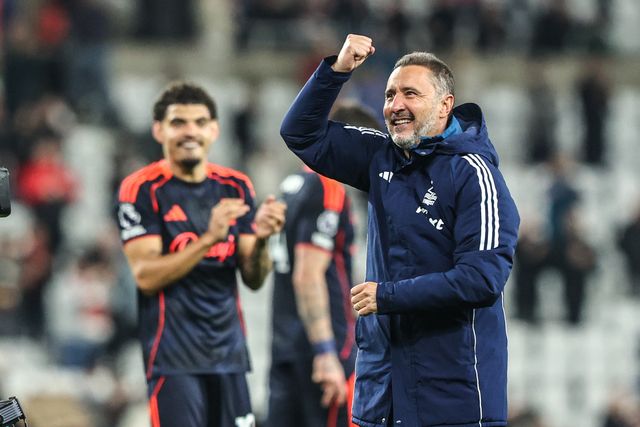 Vitor Pereira manager of Nottingham Forest celebrates the win during the Premier League match Sunderland vs Nottingham Forest at Stadium Of Light, Sunderland, United Kingdom on 24 April 2026

(Photo by Alfie Cosgrove/News Images)