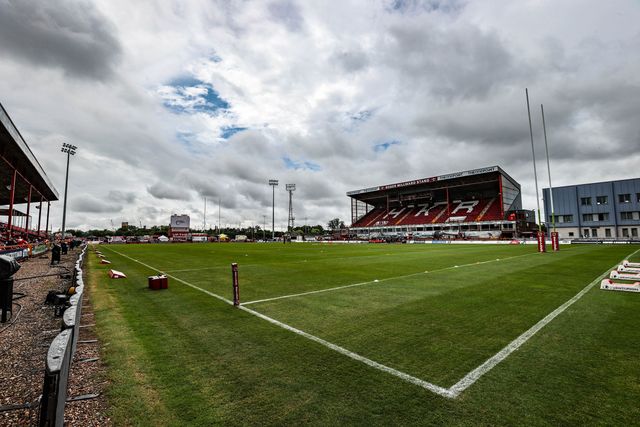 A general view of Sewell Group Craven Park ahead of the Betfred Super League round 17 match Hull KR vs Leeds Rhinos at Sewell Group Craven Park, Kingston upon Hull, United Kingdom, 6th July 2025

(Photo by Alfie Cosgrove/News Images)
