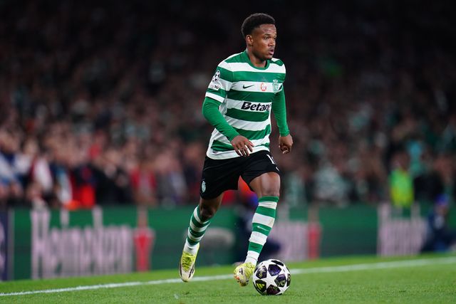 Geny Catamo of Sporting CP with the ball during the UEFA Champions League Quarter Finals match Arsenal vs Sporting CP at Arsenal stadium, London, United Kingdom on 15 April 2026

(Photo by Harvey Murphy/News Images)