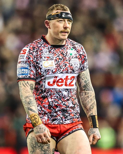 Josh Charnley of Leigh Leopards during the Betfred Super League match Leigh Leopards vs Catalans Dragons at Leigh Sports Village, Leigh, United Kingdom on 06 March 2026

(Photo by Alfie Cosgrove/News Images)