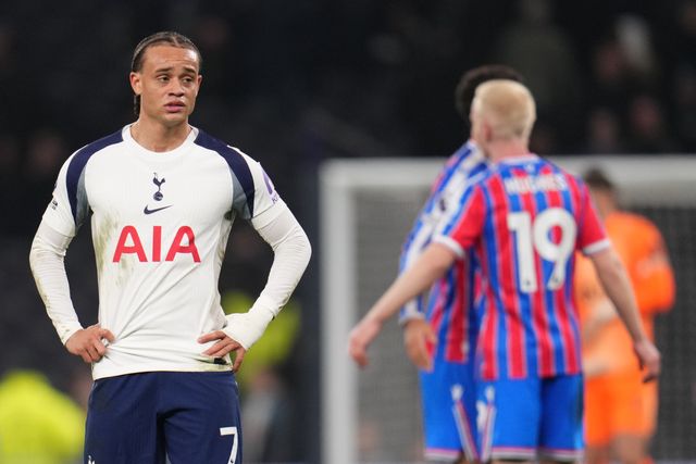 Xavi Simons of Tottenham Hotspur at full time during the Premier League match Tottenham Hotspur vs Crystal Palace at Tottenham Hotspur Stadium, London, United Kingdom on 05 March 2026

(Photo by Harvey Murphy/News Images)