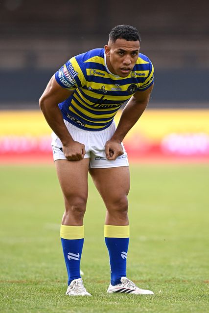 Albert Hopoate of Warrington Wolves during the Betfred Super League round 22 match Bradford Bulls vs Warrington Wolves at Odsal Stadium, Bradford, United Kingdom on 08 August 2026

(Photo by Ben Roberts/News Images)