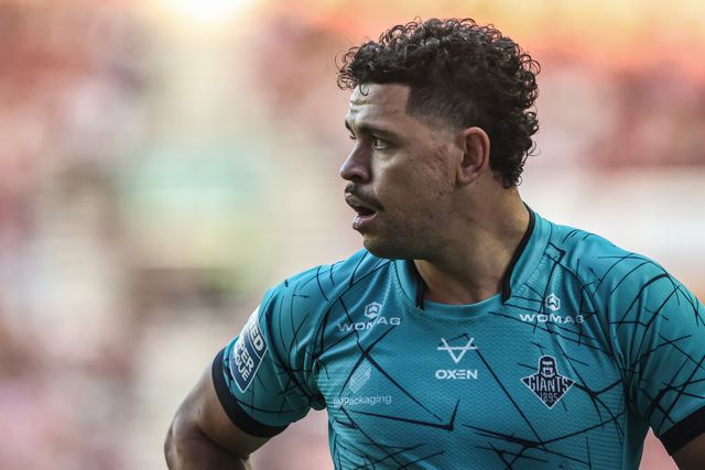 Jacob Gagai of Huddersfield Giants during the Betfred Super League round 18 match Wigan Warriors vs Huddersfield Giants at The Brick Community Stadium, Wigan, United Kingdom, 11th July 2025

(Photo by Alfie Cosgrove/News Images)