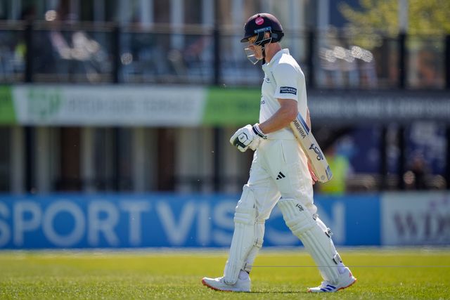 Cameron Bancroft of Gloucestershire walks off after being caught by Shoaib Bashir during the County Championship Division Two Derbyshire vs Gloucestershire at The Central Co-Op County Ground, Derby, United Kingdom on 24 April 2026

(Photo by Maynard Manyowa/News Images)
