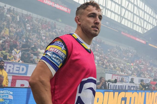Sam Powell of Warrington Wolves warming up during the Betfred Super League Magic Weekend match Leigh Leopards vs Warrington Wolves at Hill Dickinson Stadium, Liverpool, United Kingdom on 04 July 2026

(Photo by Mark Cosgrove/News Images)
