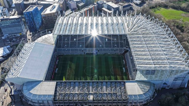 An aerial view of St James’ Park during the Emirates FA Cup 5th Round  match Newcastle Untied vs Manchester City at St. James's Park, Newcastle, United Kingdom on 07 March 2026

(Photo by Mark Cosgrove/News Images)