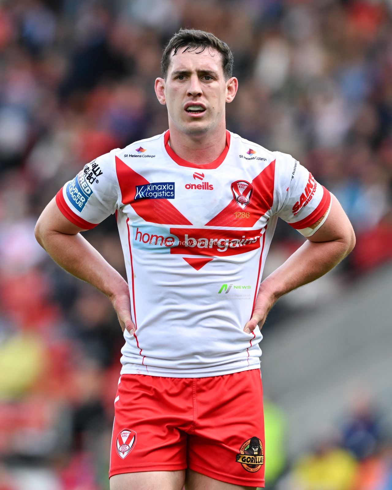 Matt Whitley of St. Helens during the Betfred Super League Round 23 match St Helens vs Hull KR at Totally Wicked Stadium, St Helens, United Kingdom, 24th August 2024

(Photo by Cody Froggatt/News Images)