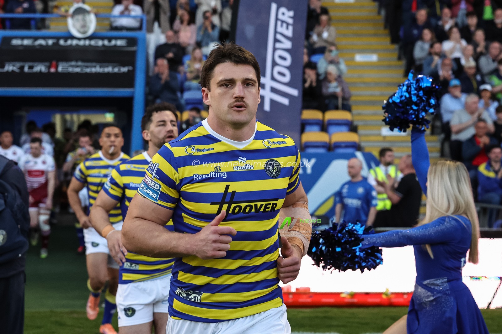 Liam Byrne of Warrington Wolves during the Betfred Super League round 9 match Warrington Wolves vs Wigan Warriors at The Halliwell Jones Stadium, Warrington, United Kingdom on 24 April 2026

(Photo by Mark Cosgrove/News Images)