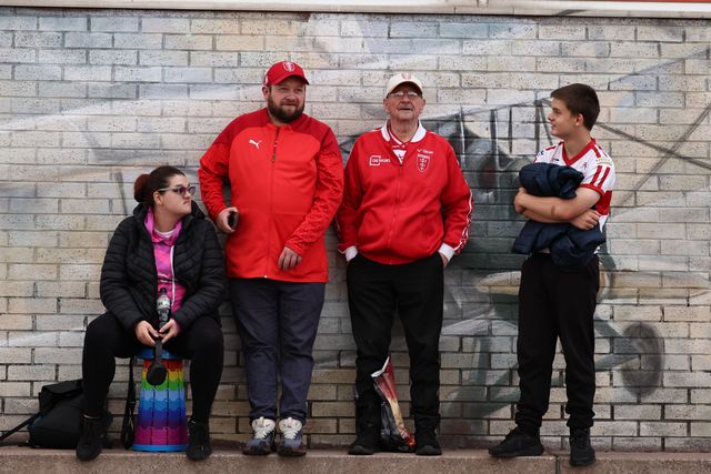 Hull KR fans during the Betfred Super League Round 24 match Hull KR vs St Helens at Sewell Group Craven Park, Kingston upon Hull, United Kingdom, 29th August 2025

(Photo by Mark Cosgrove/News Images)