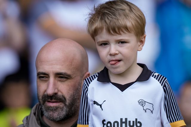 Derby fans during the Sky Bet Championship match Derby County vs Sheffield United at Pride Park Stadium, Derby, United Kingdom on 02 May 2026

(Photo by Maynard Manyowa/News Images)