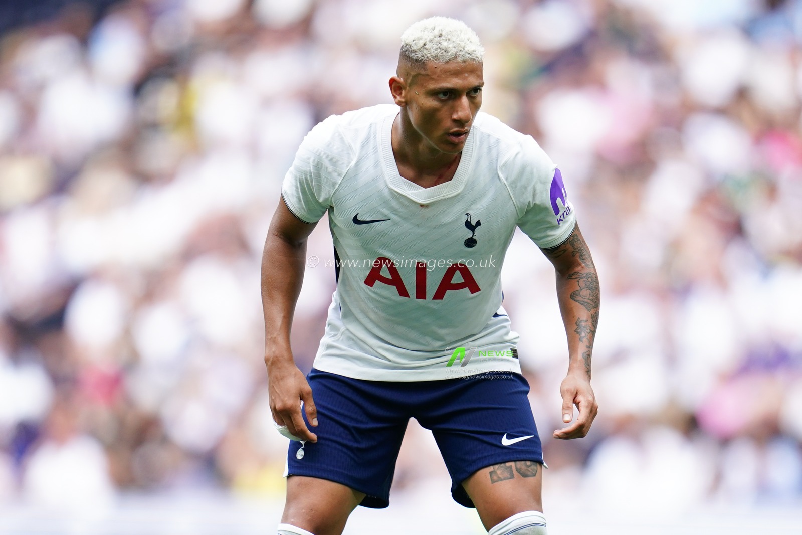 Richarlison of Tottenham Hotspur looks on during the pre-season friendly match Tottenham Hotspur vs Hoffenheim at Tottenham Hotspur Stadium, London, United Kingdom on 15 August 2026

(Photo by Harvey Murphy/News Images)
