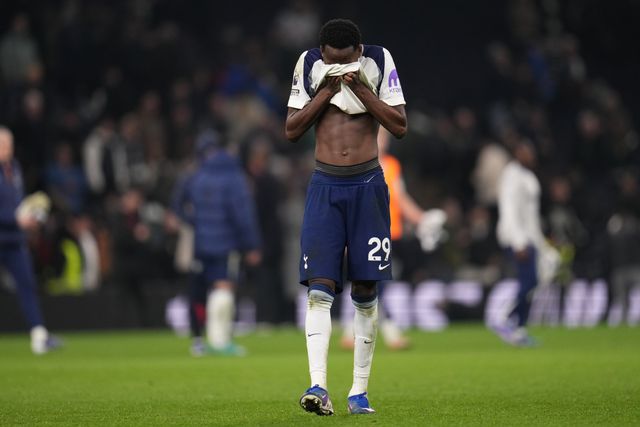 Pape Matar Sarr of Tottenham Hotspur at full time during the Premier League match Tottenham Hotspur vs Crystal Palace at Tottenham Hotspur Stadium, London, United Kingdom on 05 March 2026

(Photo by Harvey Murphy/News Images)