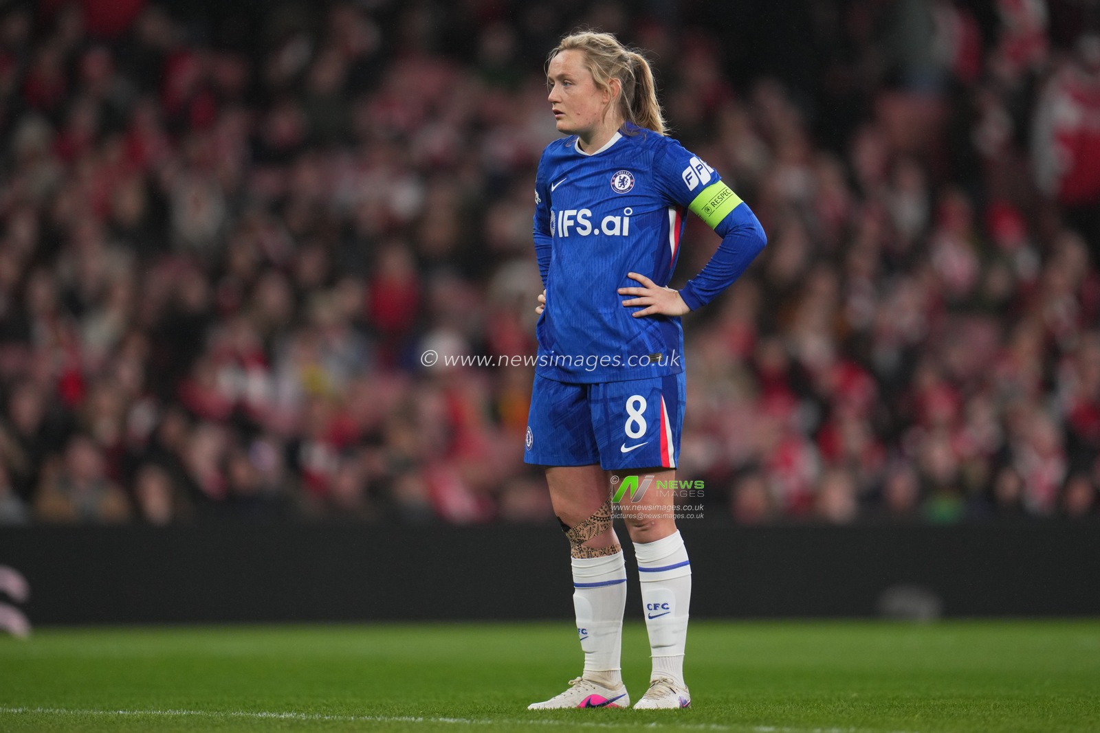 Erin Cuthbert of Chelsea during the UEFA Women's Champions League Quarter-finals match Arsenal vs Chelsea at Arsenal Stadium, London, United Kingdom on 24 March 2026

(Photo by Harvey Murphy/News Images)