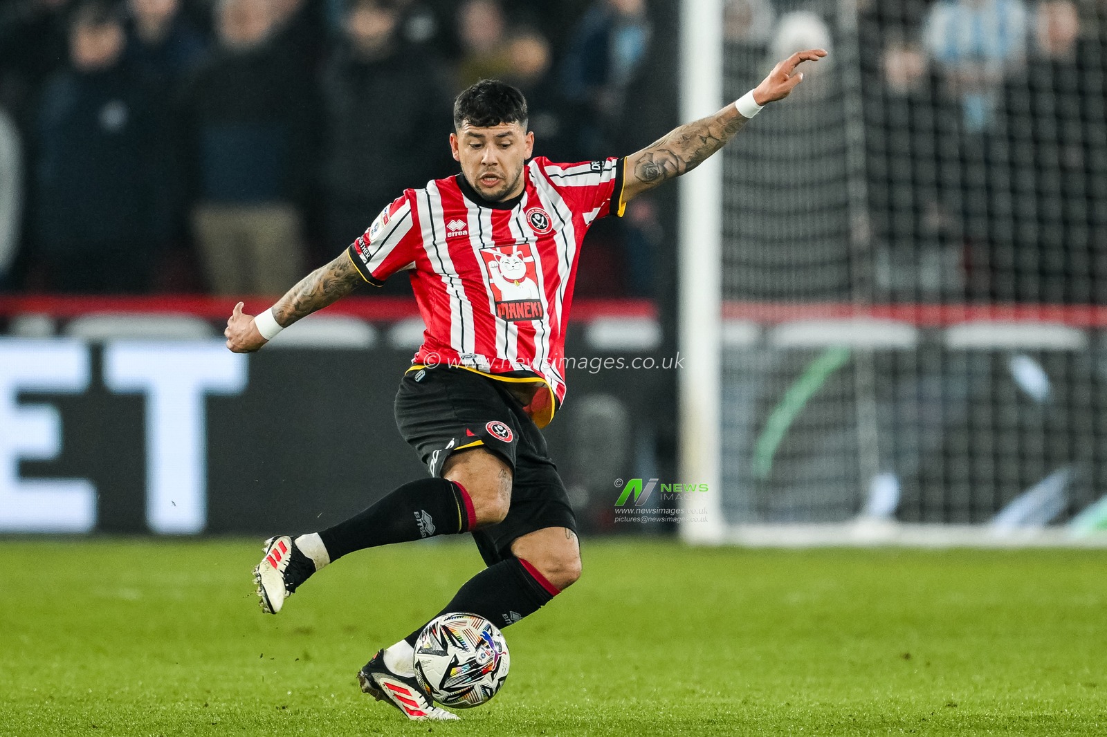 Gustavo Hamer of Sheffield United crosses the ball during the Sky Bet Championship match Sheffield United vs Middlesbrough at Bramall Lane, Sheffield, United Kingdom, 12th February 2025

(Photo by Craig Thomas/News Images)