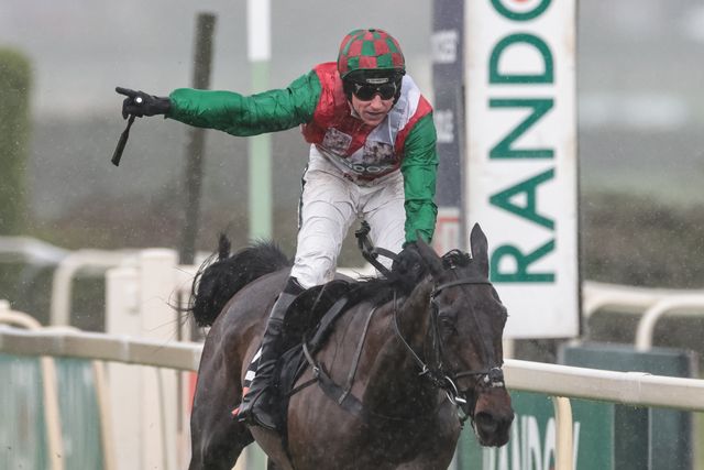 Bossman Jack ridden by Harry Skelton wins the 13:55 Turners Mersey Novices' Hurdle during the 2026 Randox Grand National Day at Aintree Racecourse, Aintree, United Kingdom on 11 April 2026

(Photo by Mark Cosgrove/News Images)