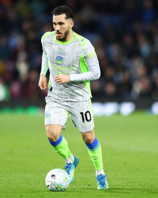 Rayan Cherki of Manchester City with ball at his feet during the Premier League match Burnley vs Manchester City at Turf Moor, Burnley, United Kingdom on 22 April 2026

(Photo by Jorge Horsted/News Images)