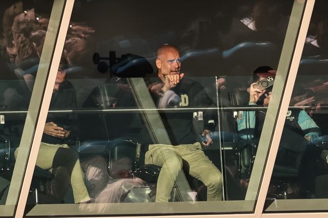 Pep Guardiola manager of Manchester City watches the game during the FA Youth Cup Final match Manchester City U18 vs Manchester United U18 at Joie Stadium, Manchester, United Kingdom on 14 May 2026

(Photo by Mark Cosgrove/News Images)