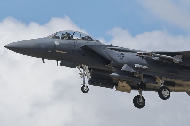 United States Air Force McDonnell Douglas, F-15 Eagle land at RAF Lakenheath, Lakenheath, United Kingdom, 26th June 2025

(Photo by Mark Cosgrove/News Images)
