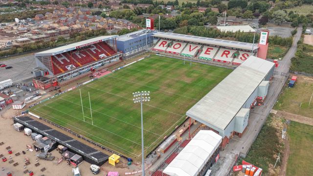 An aerial view of The Sewell Group Craven Park during the Betfred Super League Round 24 match Hull KR vs St Helens at Sewell Group Craven Park, Kingston upon Hull, United Kingdom, 29th August 2025

(Photo by Mark Cosgrove/News Images)
