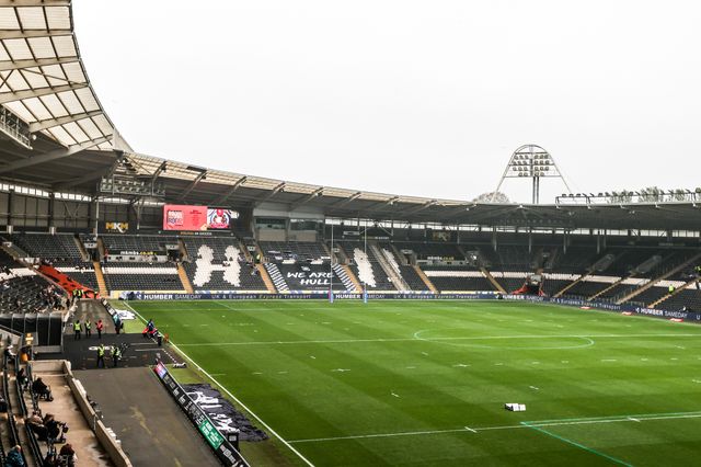 A general view of MKM Stadium ahead of the Betfred Super League round 10 match Hull FC vs Toulouse Olympique at MKM Stadium, Hull, United Kingdom on 03 May 2026

(Photo by Alfie Cosgrove/News Images)