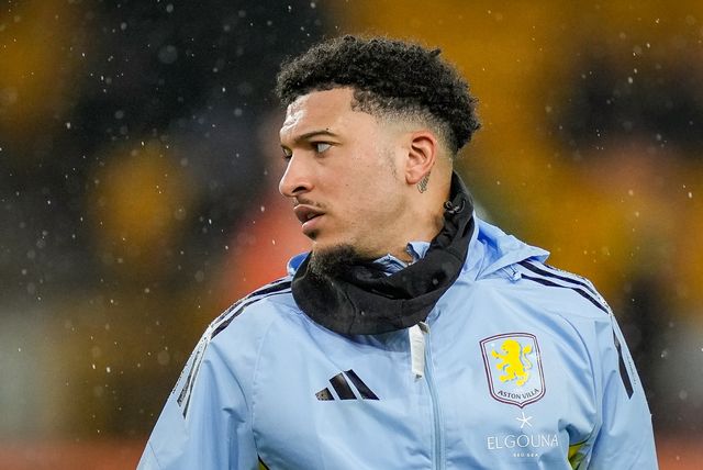 Neck tattoo of Jadon Sancho of Aston Villain the pregame warmup session  during the Premier League match Wolverhampton Wanderers vs Aston Villa at Molineux, Wolverhampton, United Kingdom on 27 February 2026

(Photo by Maynard Manyowa/News Images)