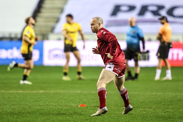 Liam Marshall of Wigan Warriors in the pre-game warm up during the Betfred Super League round 5 match Wigan Warriors vs York Knights at The Brick Community Stadium, Wigan, United Kingdom on 19 March 2026

(Photo by Alfie Cosgrove/News Images)