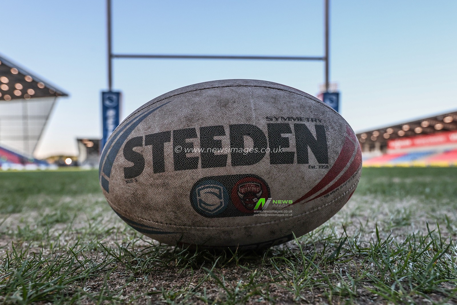 The match ball during the Betfred Super League match Salford Red Devils vs Leeds Rhinos at Salford Community Stadium, Eccles, United Kingdom, 10th April 2025

(Photo by Alfie Cosgrove/News Images)