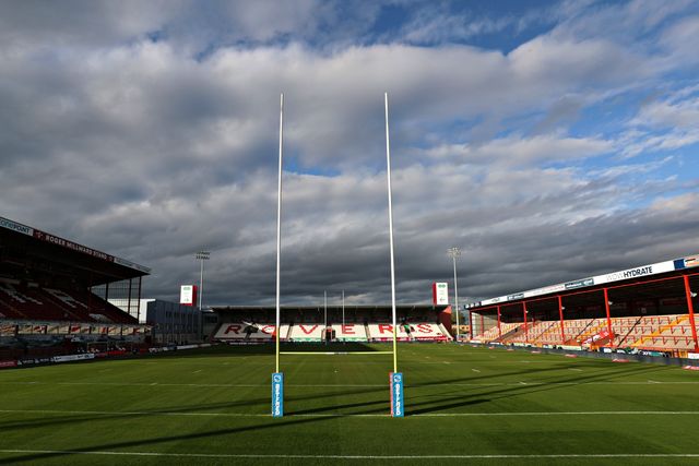 A general view of Sewell Group Craven Park before the Betfred Super League round 27 match Hull KR vs Warrington Wolves at Sewell Group Craven Park, Kingston upon Hull, United Kingdom, 18th September 2025(Photo by Sam Eaden/News Images)