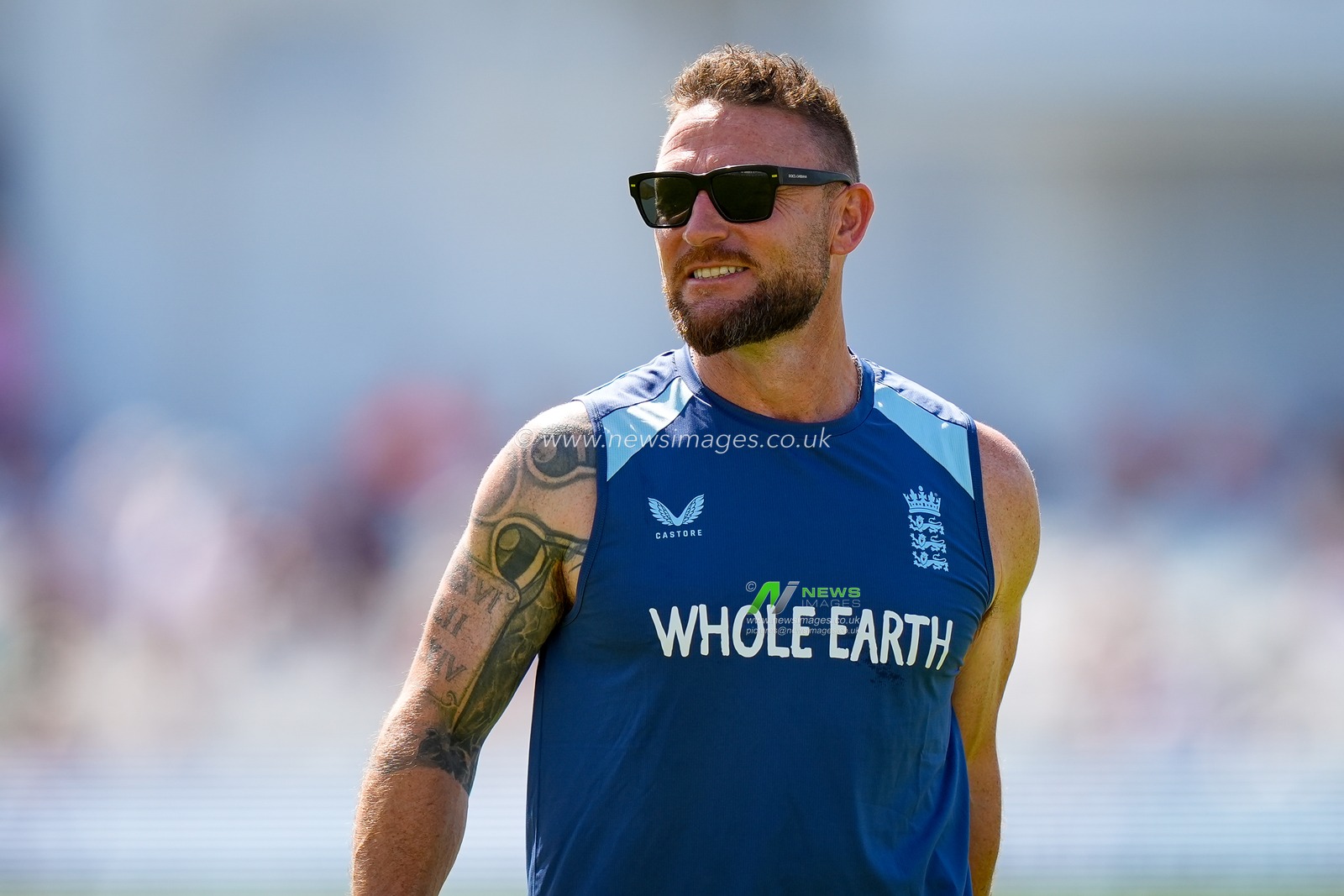 Brendon McCullum head coach of England in the pre-game warm up session during the 3rd Rothesay Test Match Day 1 match England vs New Zealand at Trent Bridge, Nottingham, United Kingdom on 25 June 2026

(Photo by Maynard Manyowa/News Images)