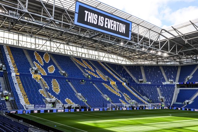A general view of Hill Dickinson Stadium ahead of the Premier League match Everton vs Liverpool at Hill Dickinson Stadium, Liverpool, United Kingdom on 19 April 2026

(Photo by Alfie Cosgrove/News Images)
