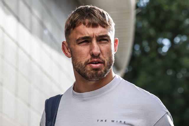 Sam Powell of Warrington Wolves arrives during the Betfred Super League Round 26 match Hull FC vs Warrington Wolves at MKM Stadium, Hull, United Kingdom, 13th September 2025

(Photo by Alfie Cosgrove/News Images)