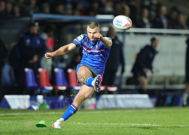 Max Jowitt of Wakefield Trinity during the Betfred Super League Round 1 match Wakefield Trinity vs Toulouse Olympique at DIY Kitchens Stadium, Wakefield, United Kingdom on 14 February 2026

(Photo by Richard Bierton/News Images)
