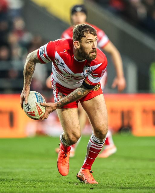 Daryl Clark of St Helens in action during the Betfred Super League round 4 match St Helens vs Bradford Bulls at The BrewDog Stadium, St Helens, United Kingdom on 07 March 2026

(Photo by Alfie Cosgrove/News Images)