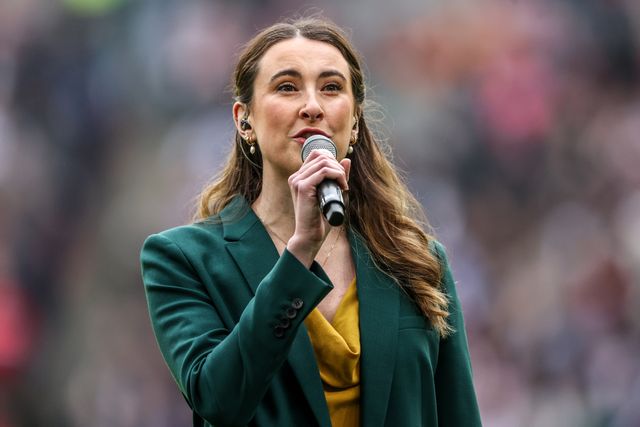 The Australian National Anthem is sung before the game during the The Ashes Series 2025 England vs Australia at Wembley Stadium, London, United Kingdom, 25th October 2025

(Photo by Alfie Cosgrove/News Images)