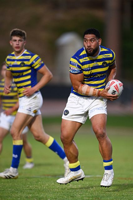 Kelepi Tanginoa of Warrington Wolves during the Betfred Super League round 22 match Bradford Bulls vs Warrington Wolves at Odsal Stadium, Bradford, United Kingdom on 08 August 2026

(Photo by Ben Roberts/News Images)