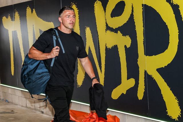 Sam Burgess manager of Warrington arrives during the Betfred Super League round 13 match Warrington Wolves vs Hull FC at The Halliwell Jones Stadium, Warrington, United Kingdom on 05 June 2026

(Photo by Alfie Cosgrove/News Images)