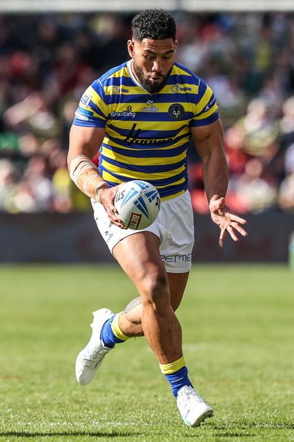 Toafofoa Sipley of Warrington Wolves during the Betfred Challenge Cup Semi-Finals match Warrington Wolves vs Hull KR at Eco-Power Stadium, Doncaster, United Kingdom on 10 May 2026

(Photo by Alfie Cosgrove/News Images)