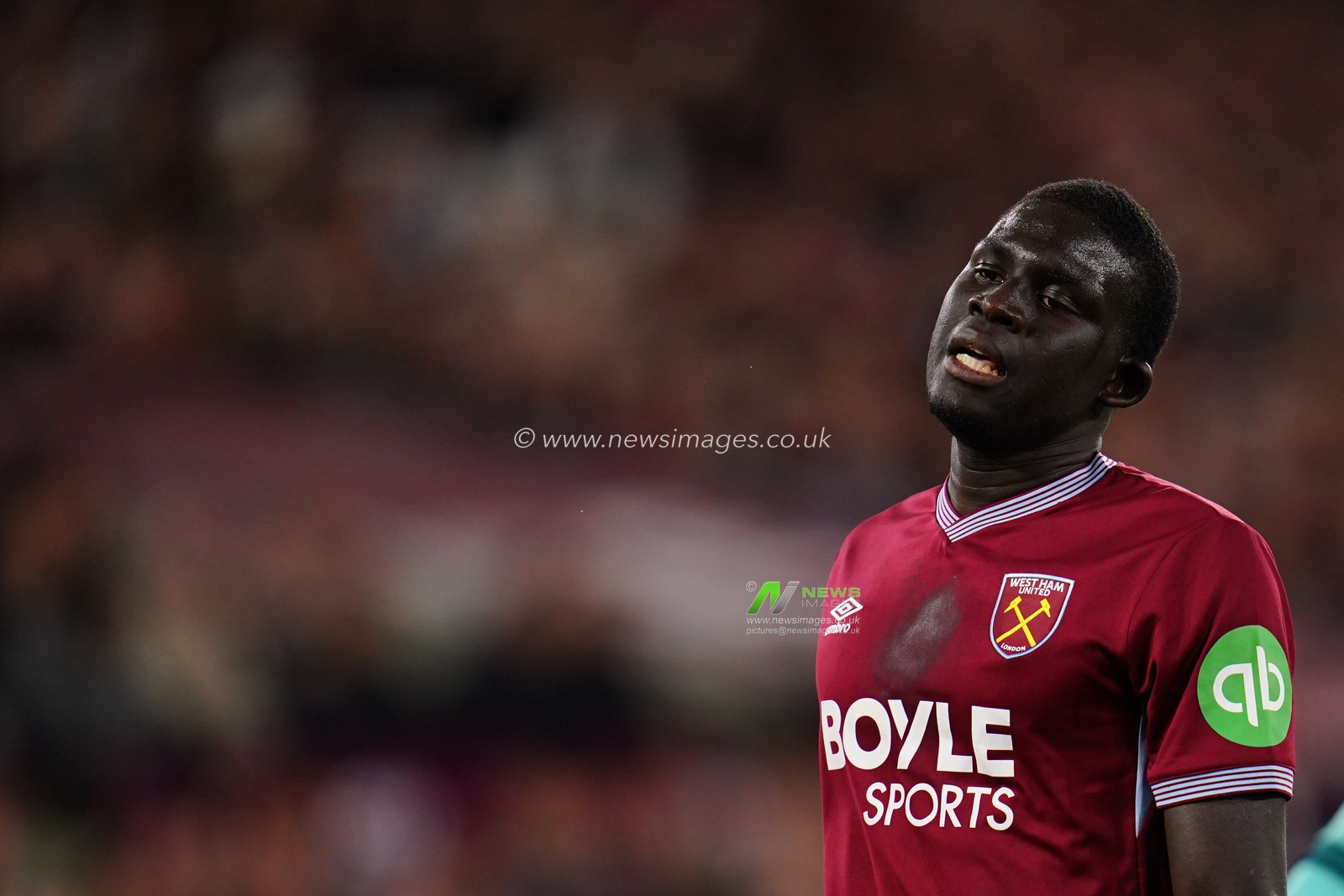 El Hadji Malick Diouf of West Ham United during the Premier League match West Ham United vs Wolverhampton Wanderers at London Stadium, London, United Kingdom on 10 April 2026

(Photo by Harvey Murphy/News Images)