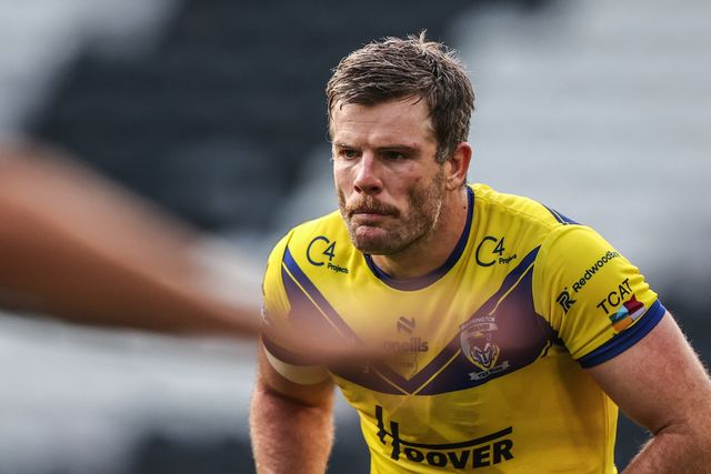 Luke Yates of Warrington Wolves during the Betfred Super League Round 26 match Hull FC vs Warrington Wolves at MKM Stadium, Hull, United Kingdom, 13th September 2025

(Photo by Alfie Cosgrove/News Images)