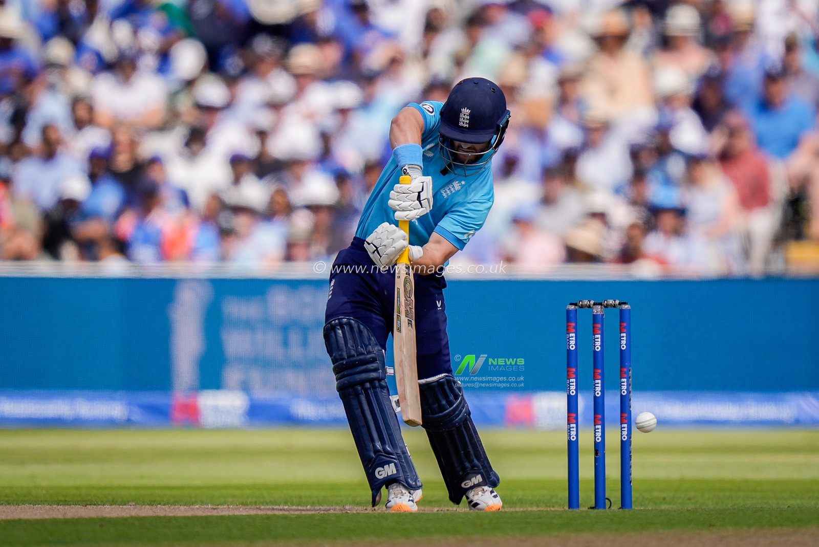 Ben Duckett of England hits a four during the 1st Metro Bank ODI match England vs India at Edgbaston, Birmingham, United Kingdom on 14 July 2026

(Photo by Maynard Manyowa/News Images)