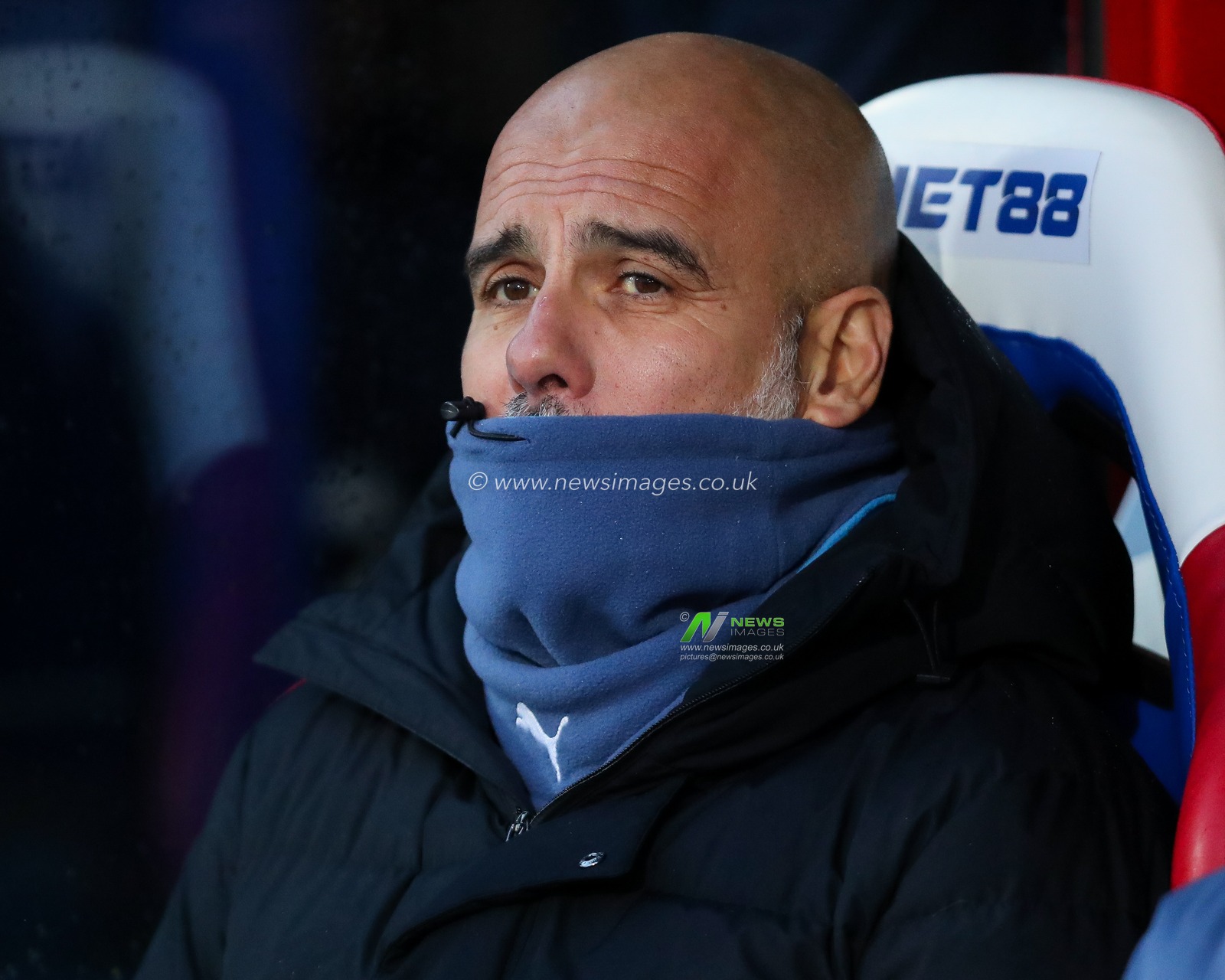 Pep Guardiola of Manchester City looks on prior to the Premier League match Crystal Palace vs Manchester City at Selhurst Park, London, United Kingdom, 7th December 2024

(Photo by Izzy Poles/News Images)