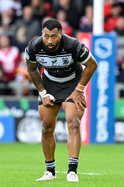 Ligi Sao Hull FC during the Betfred Super League Round 16 match Salford Red Devils vs Hull FC at Salford Community Stadium, Eccles, United Kingdom, 7th July 2024

(Photo by Cody Froggatt/News Images)